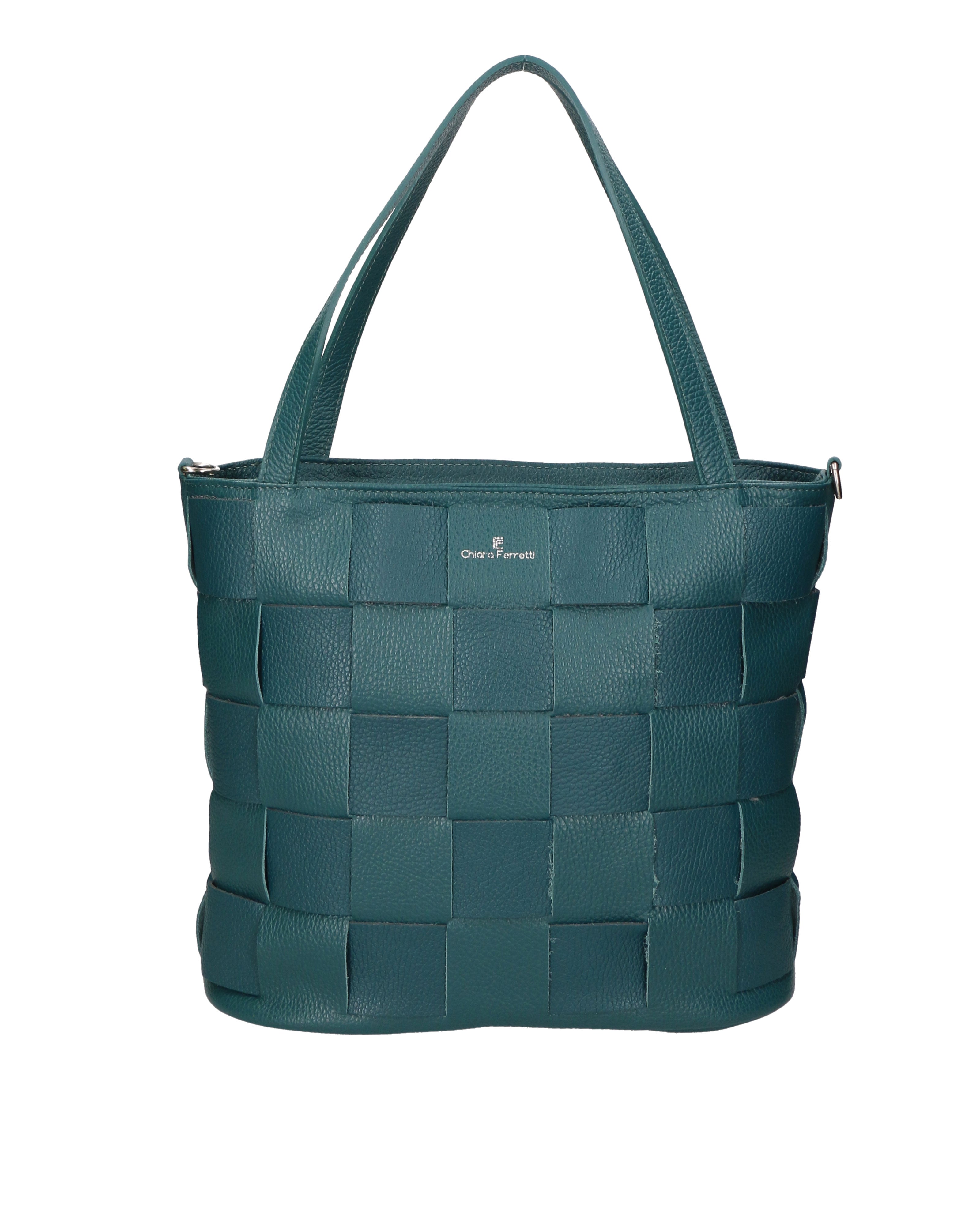 Zelia Lux Borsa a spalla da donna Vera Pelle 2118-D33 PETROLIO Chiara Ferretti