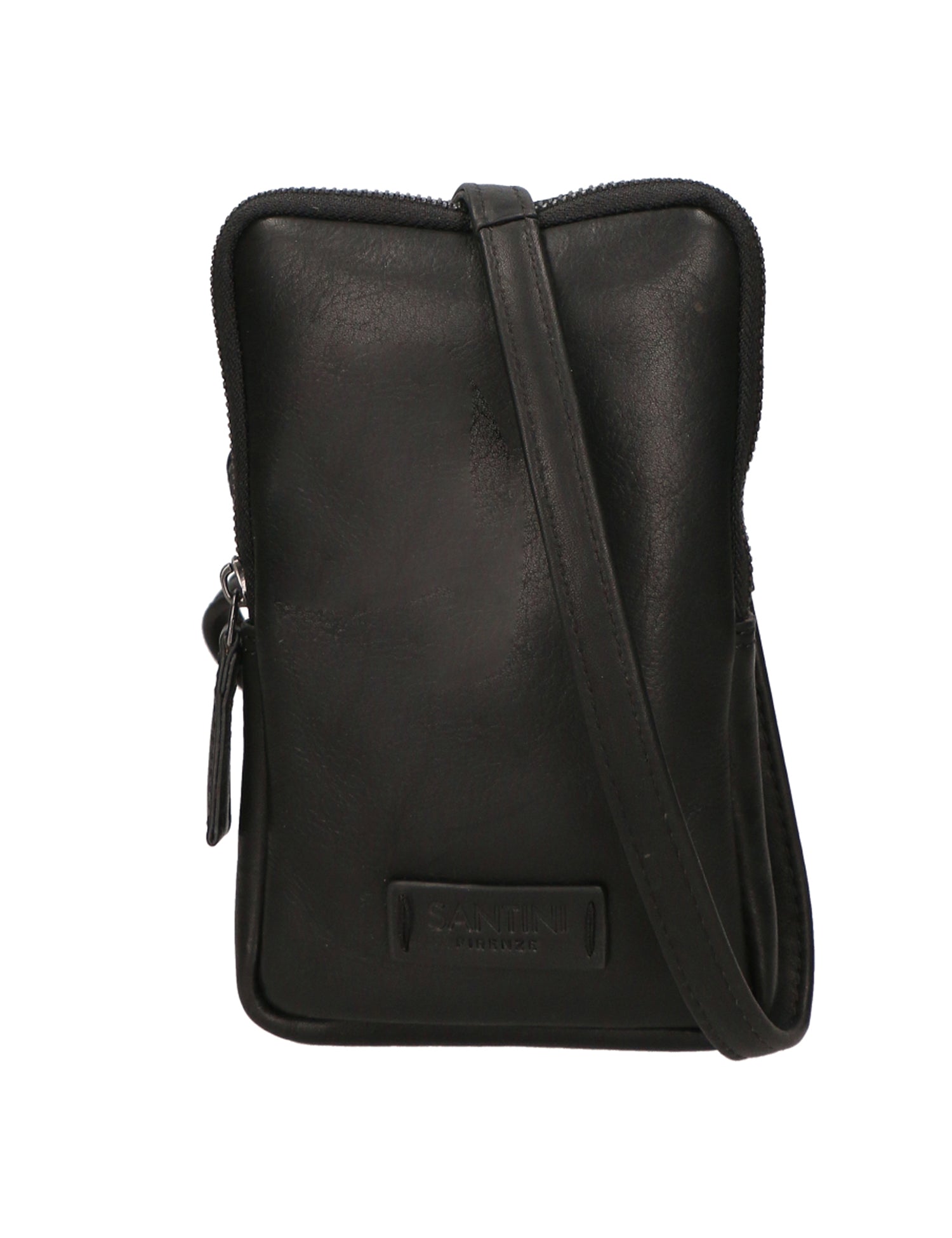 Borsa a tracolla unisex vera pelle 100% Made in Italy SN9861247-BLACK Santini Firenze