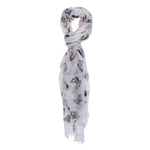 Shirley L1030-BIACO Foulard Donna Cotone e Seta Gave Lux