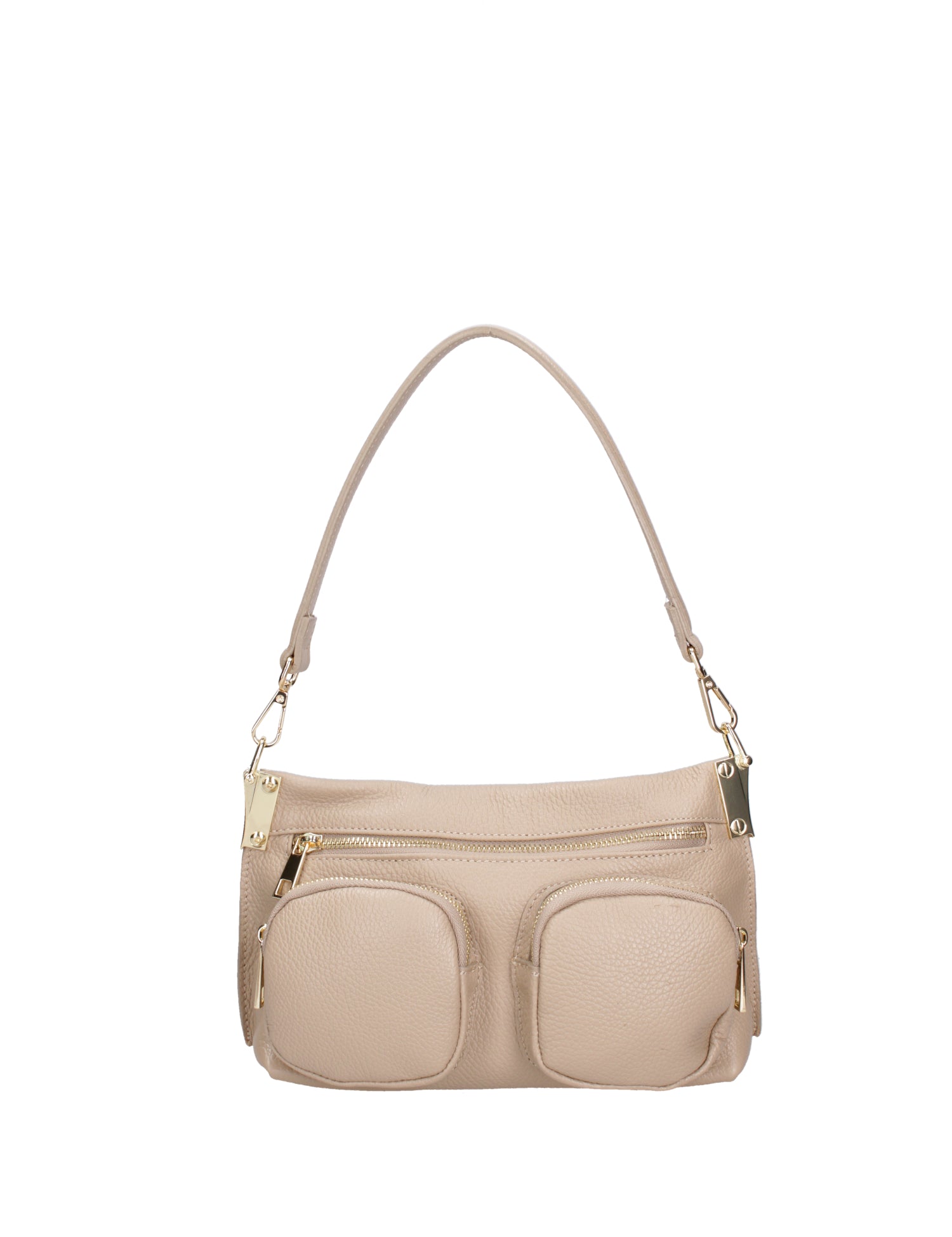 Borsa a spalla da donna Vera pelle 07147-D05 CAPPUCCINO Roberta Rossi