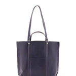 Borsa a spalla unisex in vera pelle Made in Italy 4610-BLU Alessia Firenze