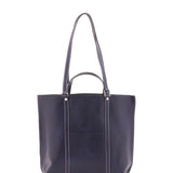 Borsa a spalla unisex in vera pelle Made in Italy 4610-BLU Alessia Firenze