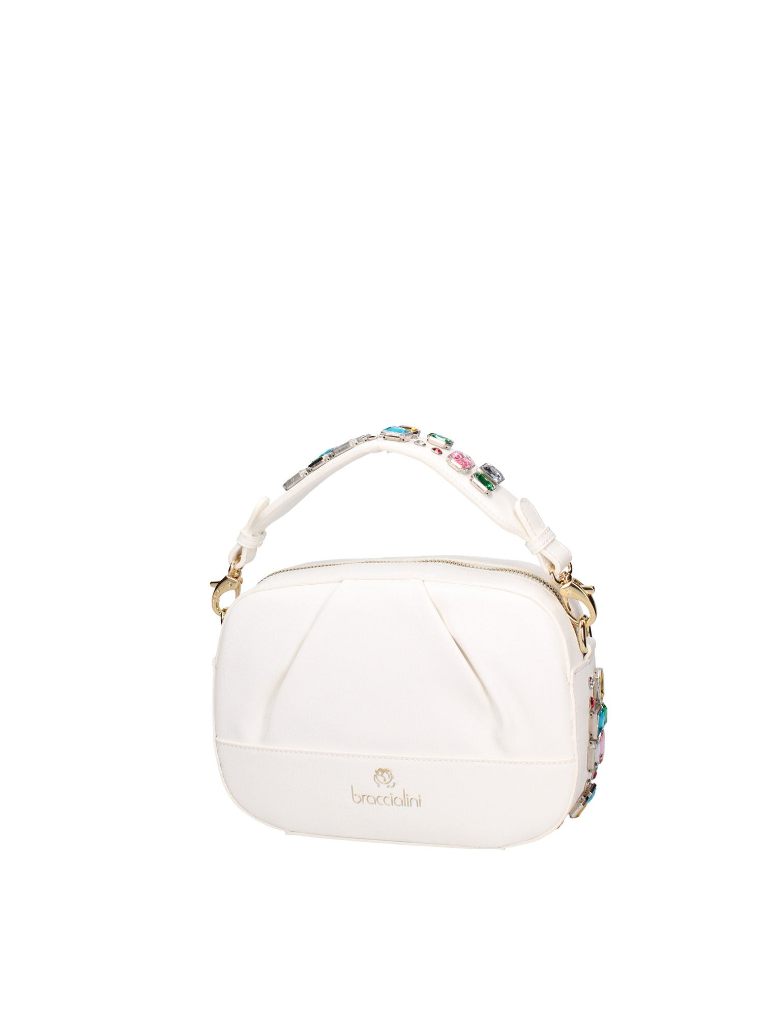 Aurielle Borsa a Spalla da Donna 100% Poliuretano B17176-BIANCO Braccialini