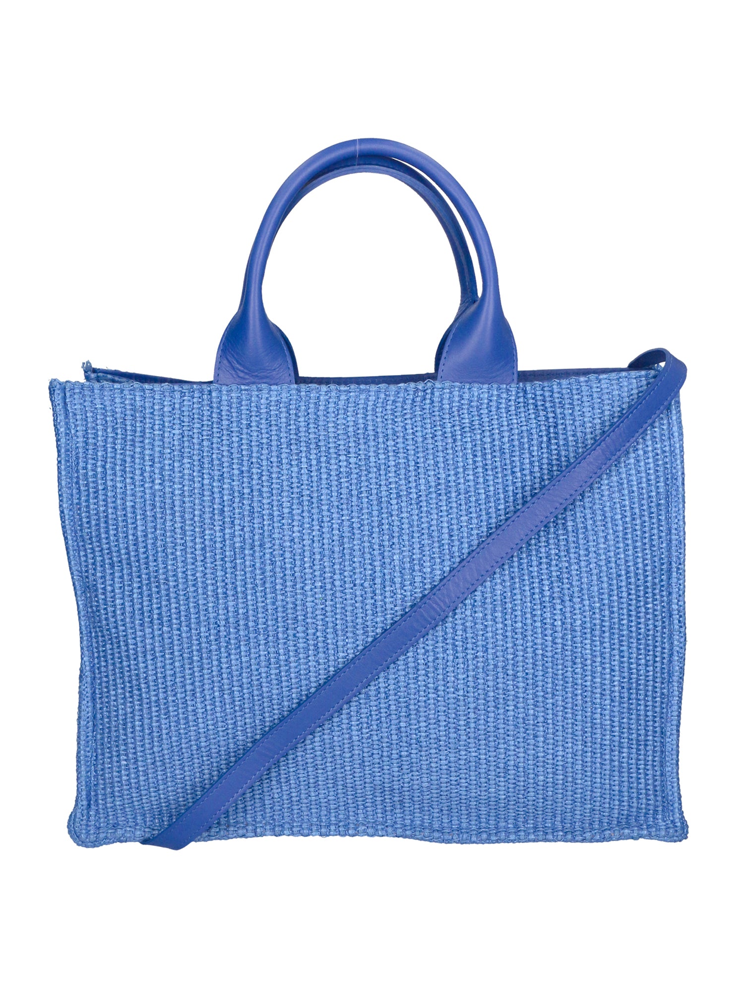 Borsa a mano da donna Misto pelle e tessuto MYB-05117-SS-530+S22 BLUETTE My Best Bag