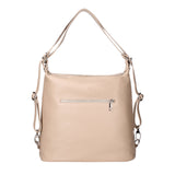 Anjelica women's shoulder bag convertible into a backpack in genuine leather, Made in Italy, 33x31x12 cm