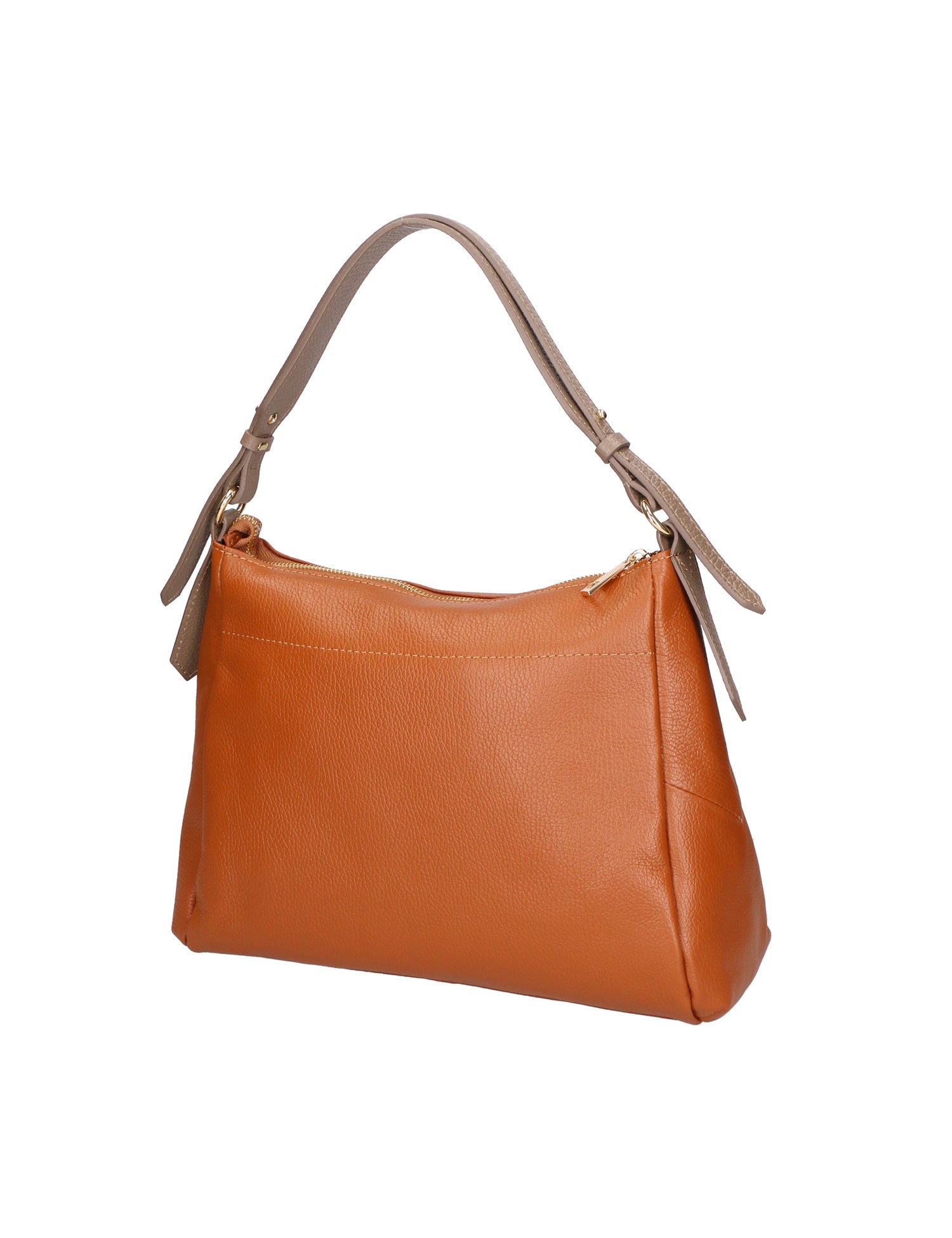 Vladimira Borsa a spalla da donna Vera pelle 06675-D17 CUOIO + D40 TAUPE Gave Lux