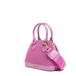 Borsa a mano da donna 100% Pvc FLAT XS BALL-AURORA PINK + OFF GOLD Marc Ellis
