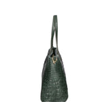 Lorella Borsa a spalla da donna Vera pelle croco 06499-017 VERDE BOTTIGLIA Gave Lux