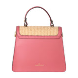 Borsa a mano da donna Pelle e Paglia X12-L126 ROSA ANTICO Roberta Rossi