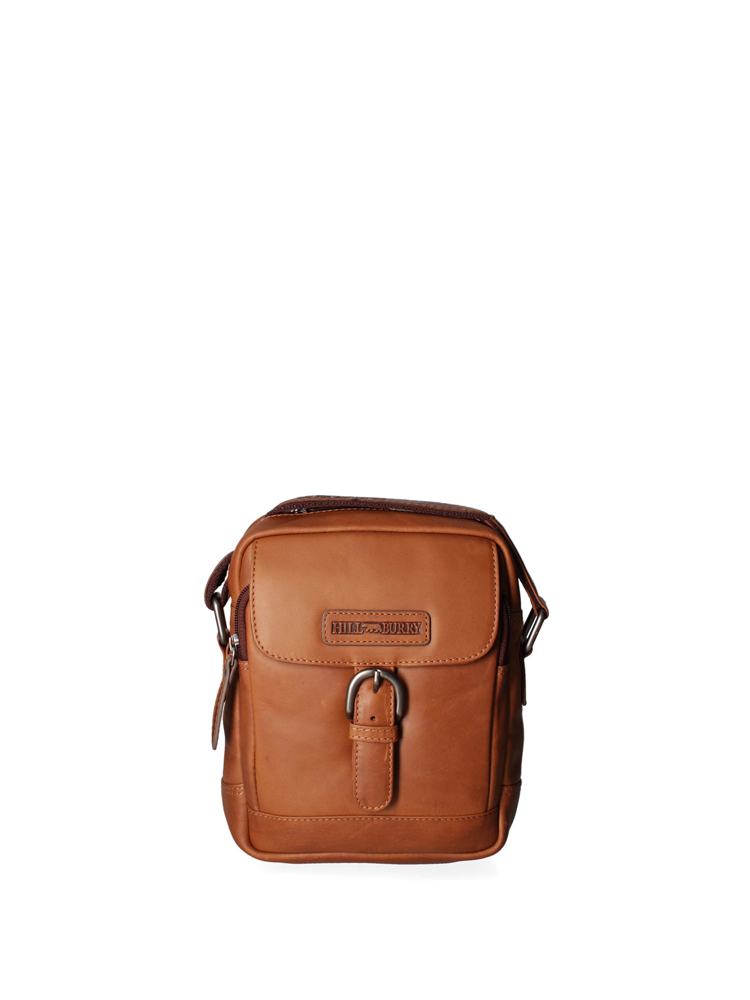 Borsa a tracolla da uomo 100% vera pelle HILB-HT06-CUOIO Hill Burry