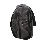 Borsa a tracolla unisex in vera pelle 100% pelle di vacchetta SN5862747-BLACK Santini Firenze