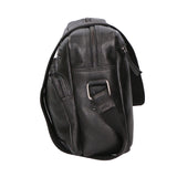 Borsa a tracolla unisex in vera pelle 100% pelle di vacchetta SN5862747-BLACK Santini Firenze