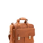 Borsa a mano unisex in vera pelle Made in Italy 4575-MIELE Alessia Firenze