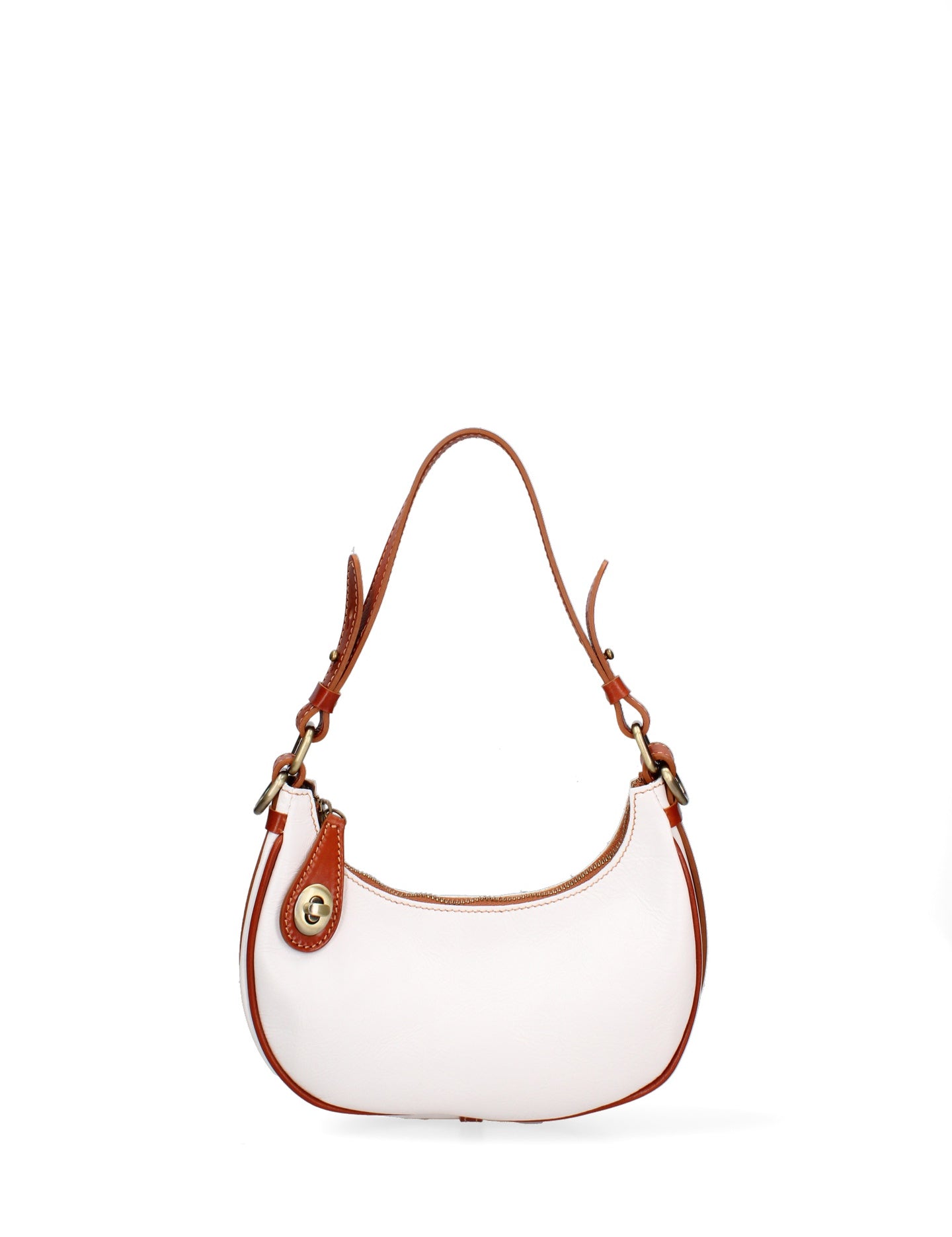Borsa a Spalla in Vera Pelle Bianco