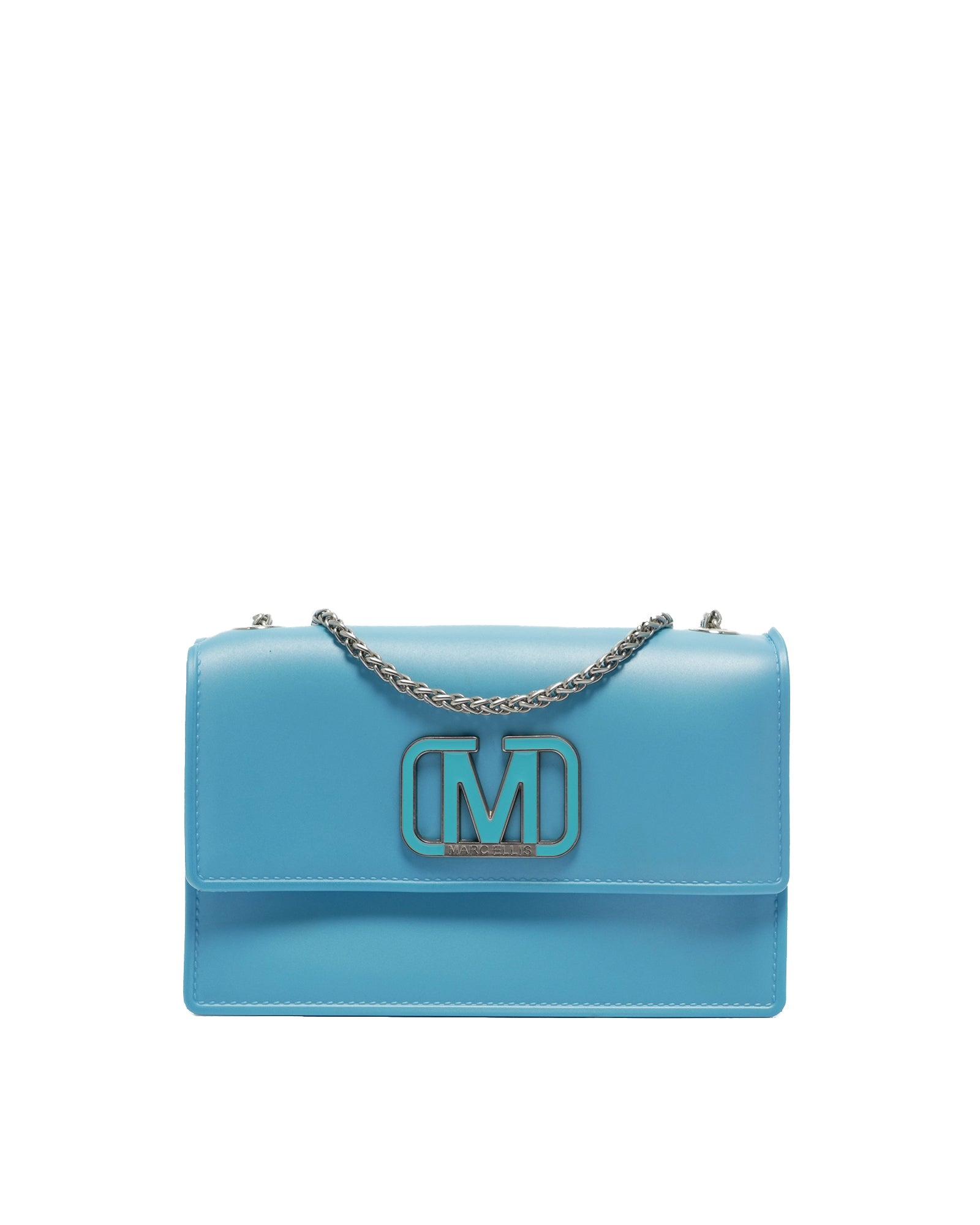 Borsa a mano da donna 100% Pvc FLAT SUPERMEE M-NORSE BLUE Marc Ellis