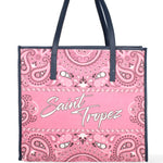 Taormina Borsa a spalla da donna Tela + Vera Pelle 5370-7-L318 BLU NAVY Gave Lux