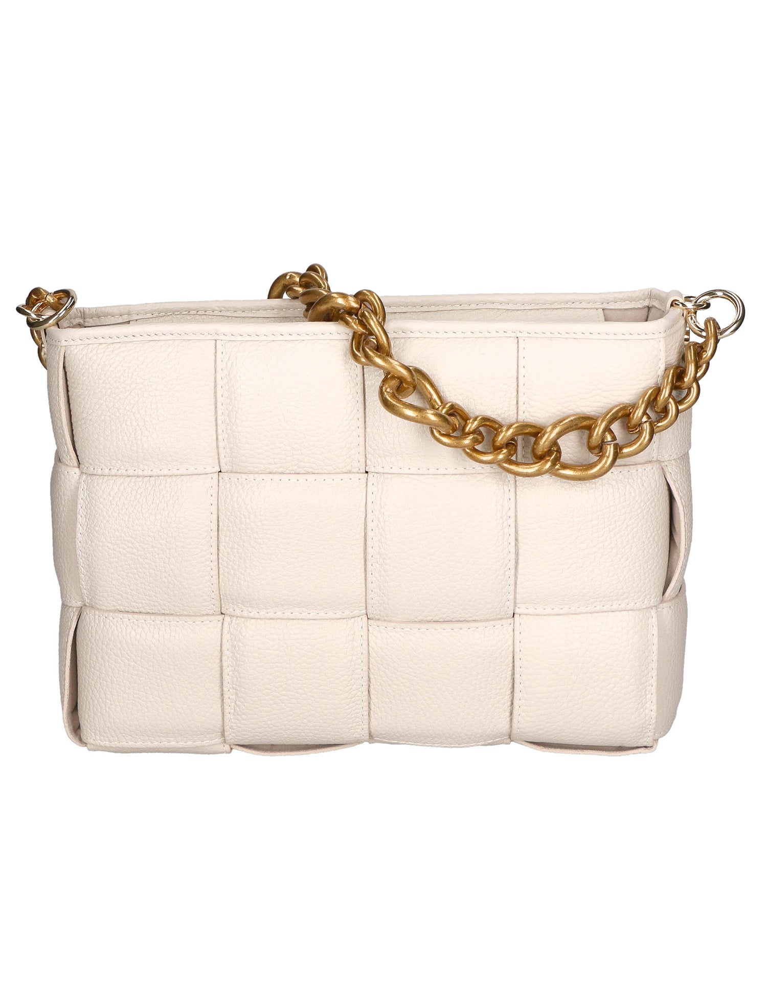 Agostina Borsa a mano da donna Vera pelle 04691-D37 LATTE MILK Gave Lux
