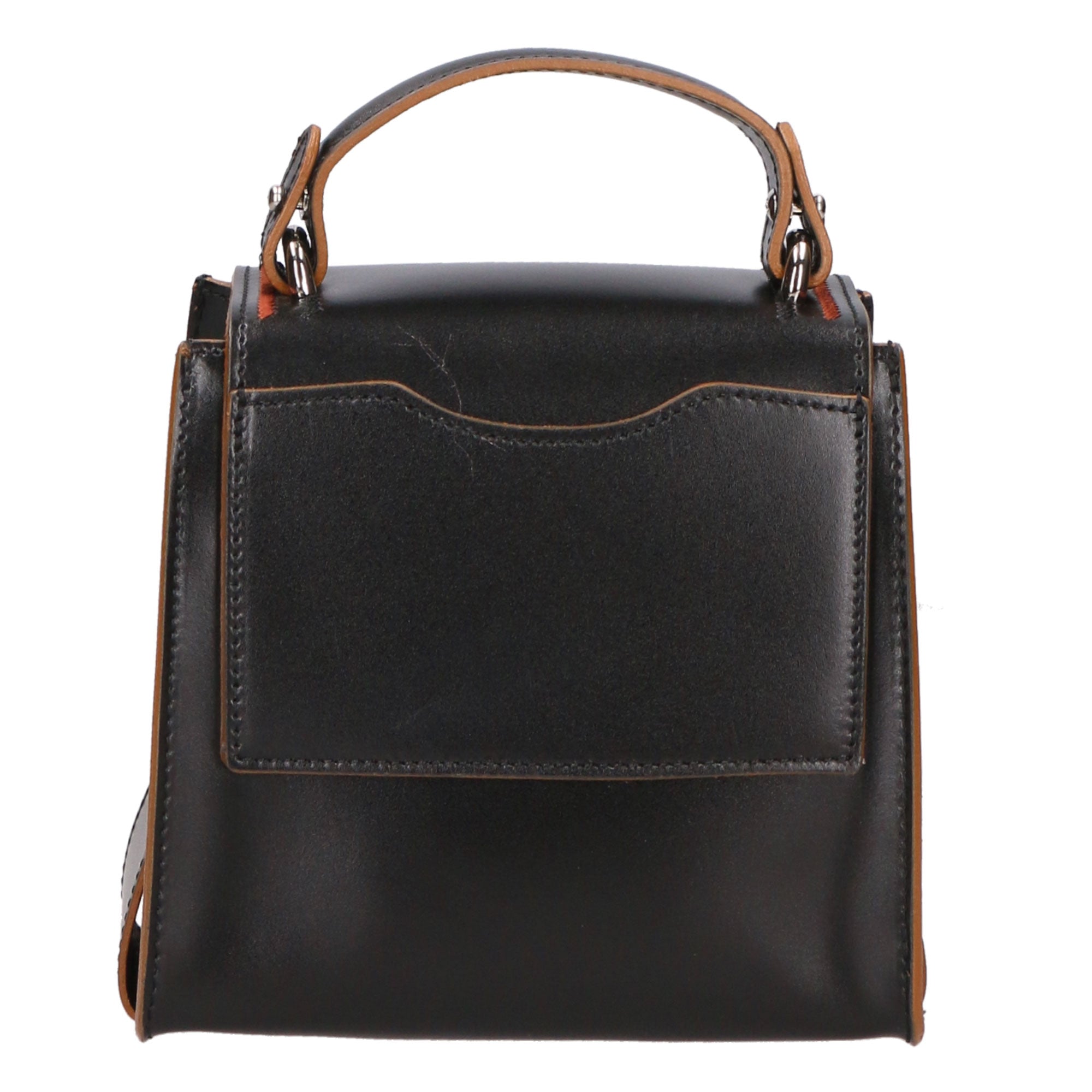 Borsa a mano da donna 100% pelle artigianale MYB-6003-FW-C99 NERO My Best Bag