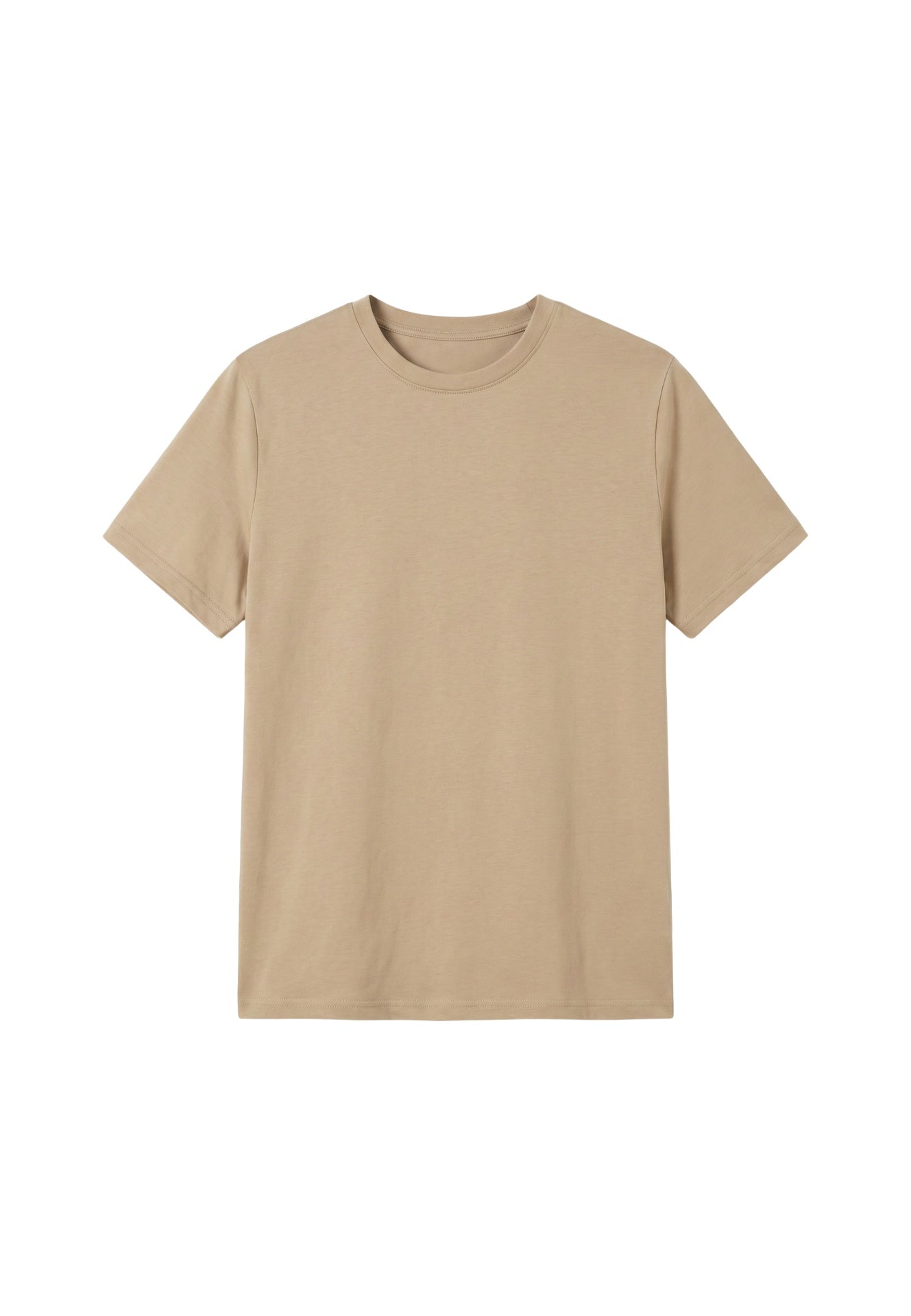 T-shirt in 84% Cotone 16% Elastan Cammello