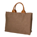 Allison Borsa a spalla da donna Paglia e pelle 05117-25 S17 CUOIO SCURO Gave Lux