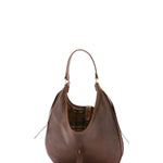 Borsa a spalla da donna 100% vera pelle 4607-TESTA DI MORO Alessia Firenze
