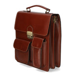 Tancredi Borsa da lavoro unisex in pelle Vera pelle 7013-MARRONE BROWN Gave Lux