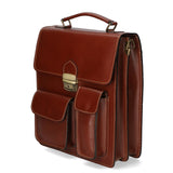 Tancredi Borsa da lavoro unisex in pelle Vera pelle 7013-MARRONE BROWN Gave Lux