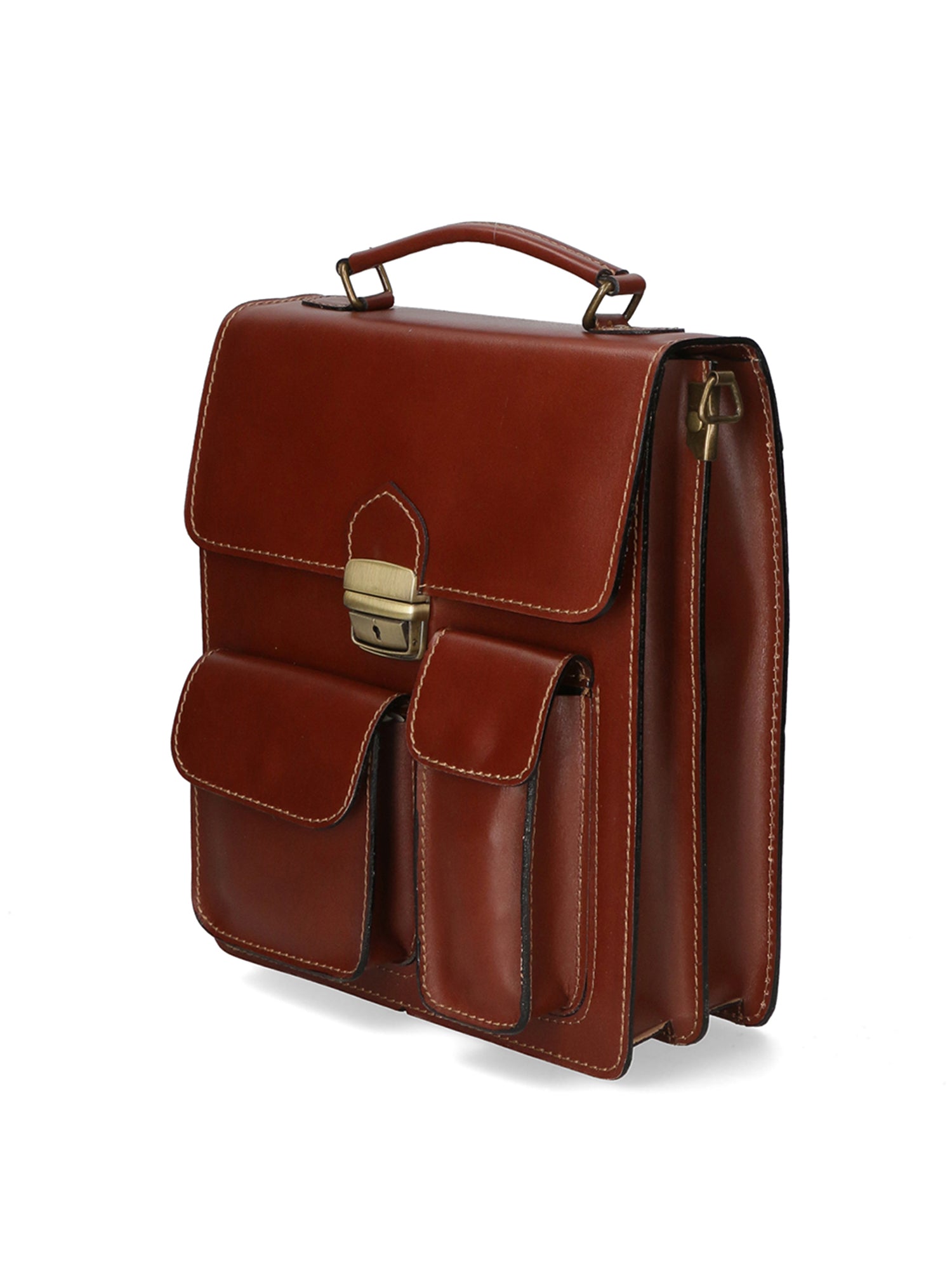 Tancredi Borsa da lavoro unisex in pelle Vera pelle 7013-MARRONE BROWN Gave Lux