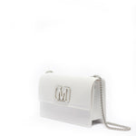 Borsa a mano da donna 100% Pvc FLAT SUPERMEE M-WHITE + SILVER Marc Ellis
