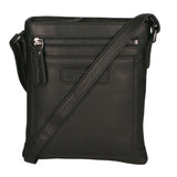 Borsa a tracolla da uomo Vera pelle RFID HILB-3098-NERO Hill Burry