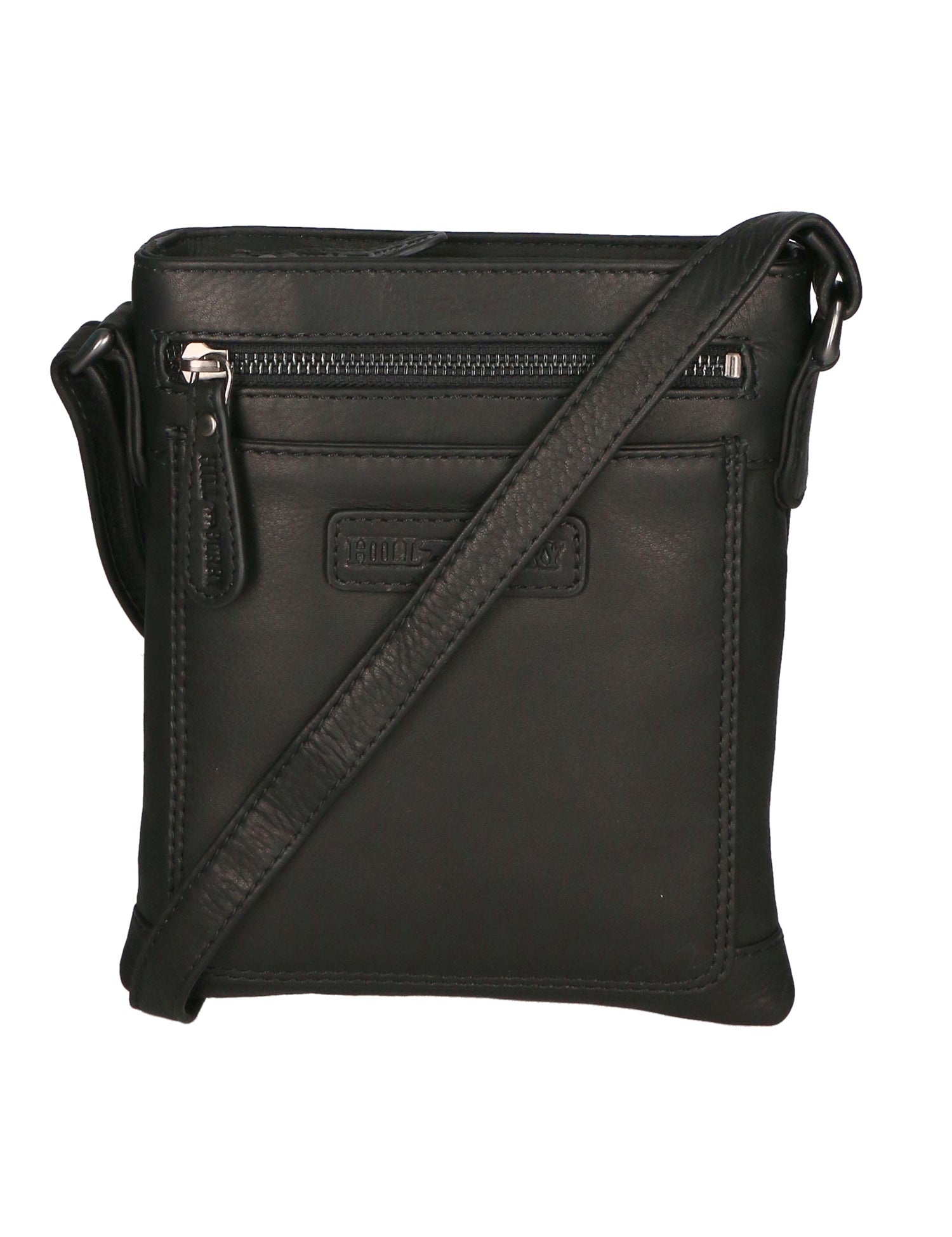 Borsa a tracolla da uomo Vera pelle RFID HILB-3098-NERO Hill Burry