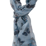 Sharon L1029-BLU Foulard unisex in cotone e seta Gave Lux
