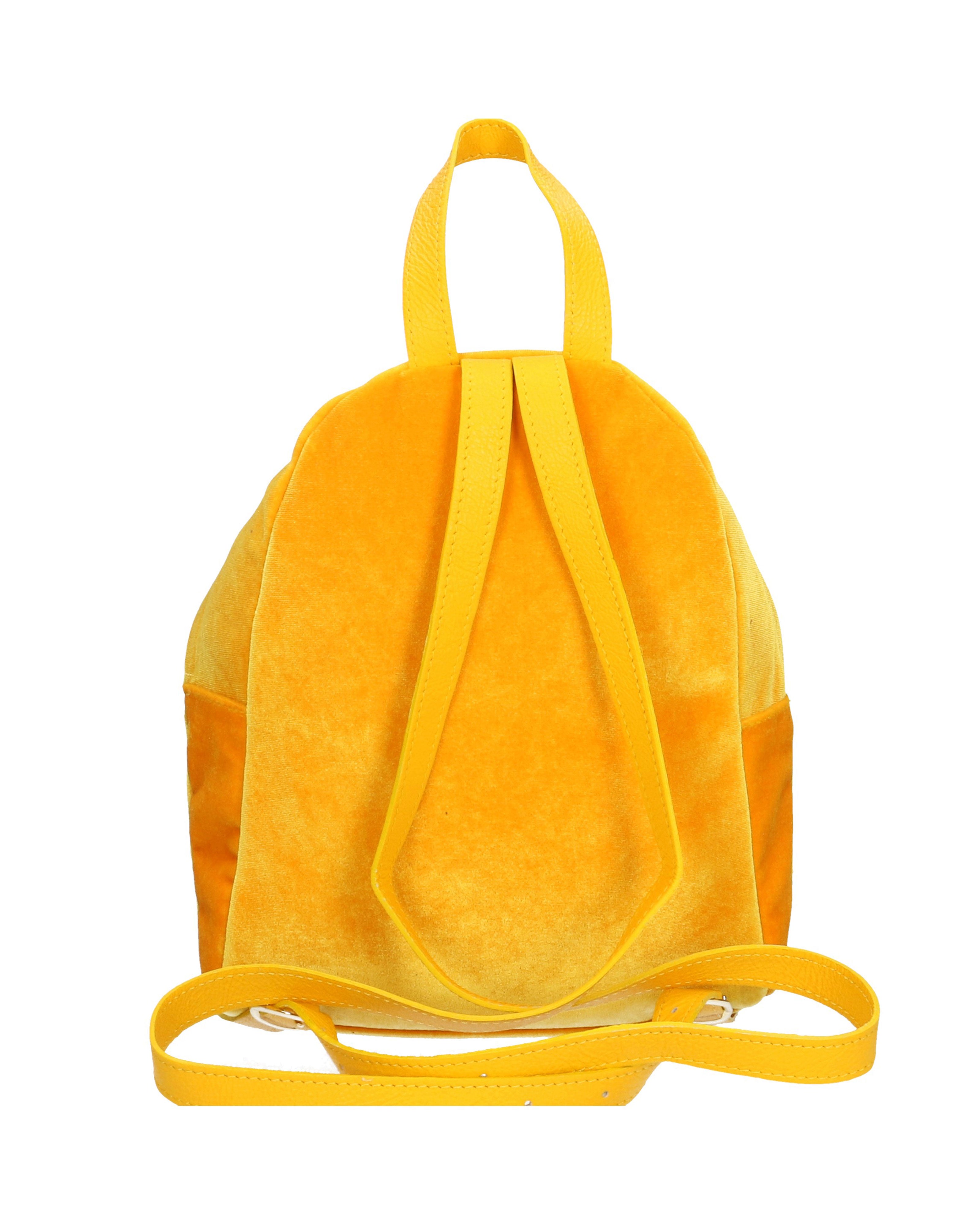 Belluno 8933-GIALLO Zaino da donna in velluto Gave Lux
