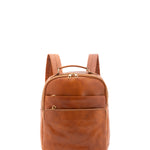 Zaino unisex in vera pelle Made in Italy 100% cotone 4048-MIELE Alessia Firenze
