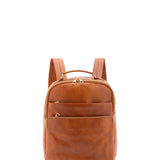 Zaino unisex in vera pelle Made in Italy 100% cotone 4048-MIELE Alessia Firenze