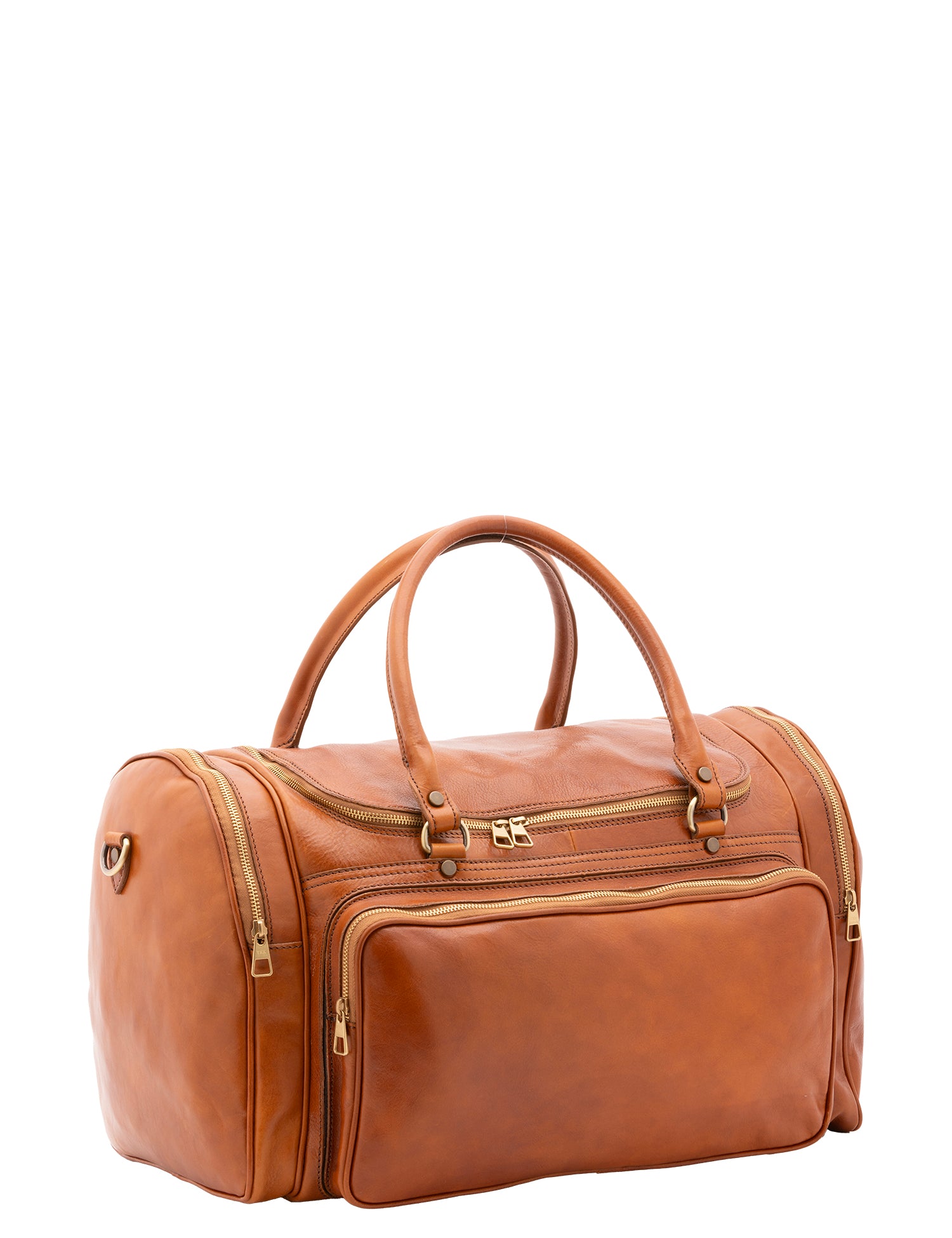 Borsa da viaggio unisex in vera pelle 100% cotone 4045-MIELE Alessia Firenze