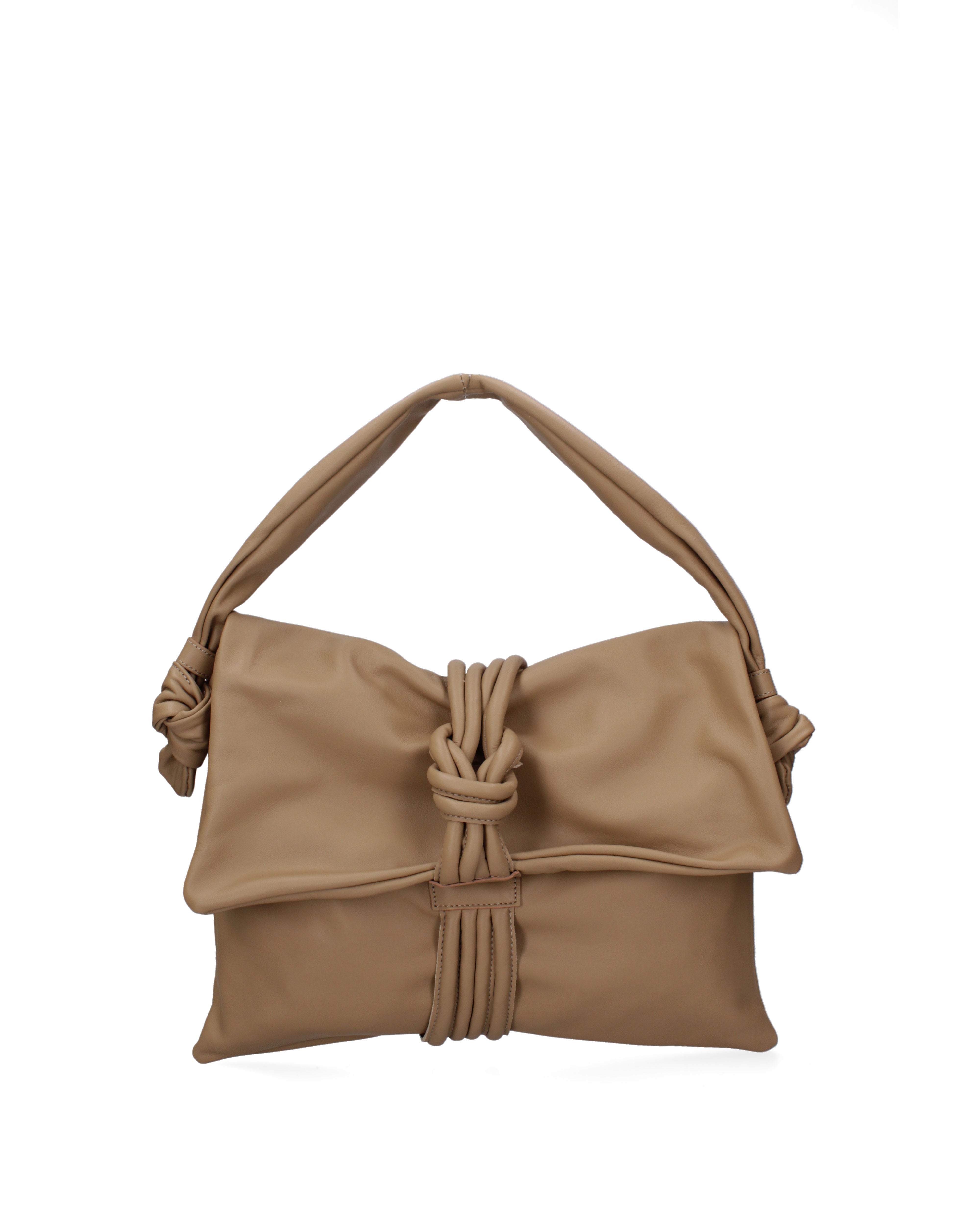 Borsa a spalla da donna Vera pelle 07172-S05 TAUPE CHIARO Viola Castellani