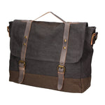 Minerva Borsa a mano unisex Canvas e pelle ZG3011-NERO BLACK Gave Lux