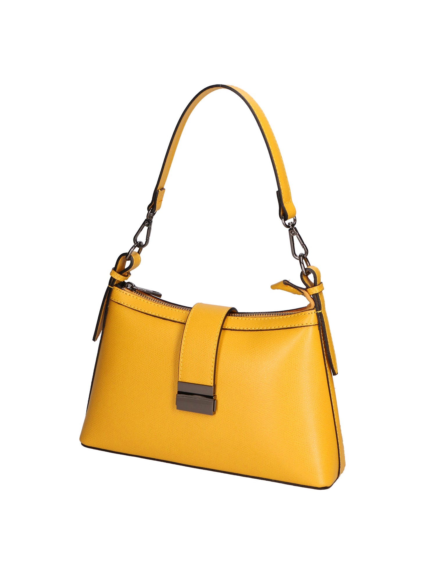 Aurelia Borsa a spalla da donna Vera pelle 05694-PL36 SENAPE Gave Lux