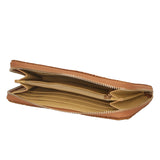 Carmela Portafoglio donna vera pelle Zip 10033-CUOIO Gave Lux