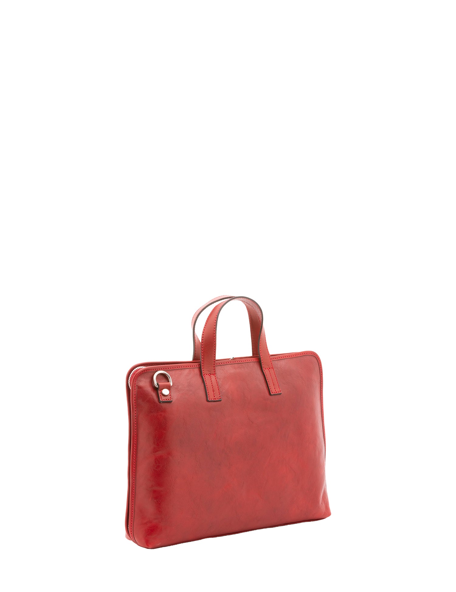 Borsa a mano unisex in vera pelle 100% cotone 4453-ROSSO Alessia Firenze