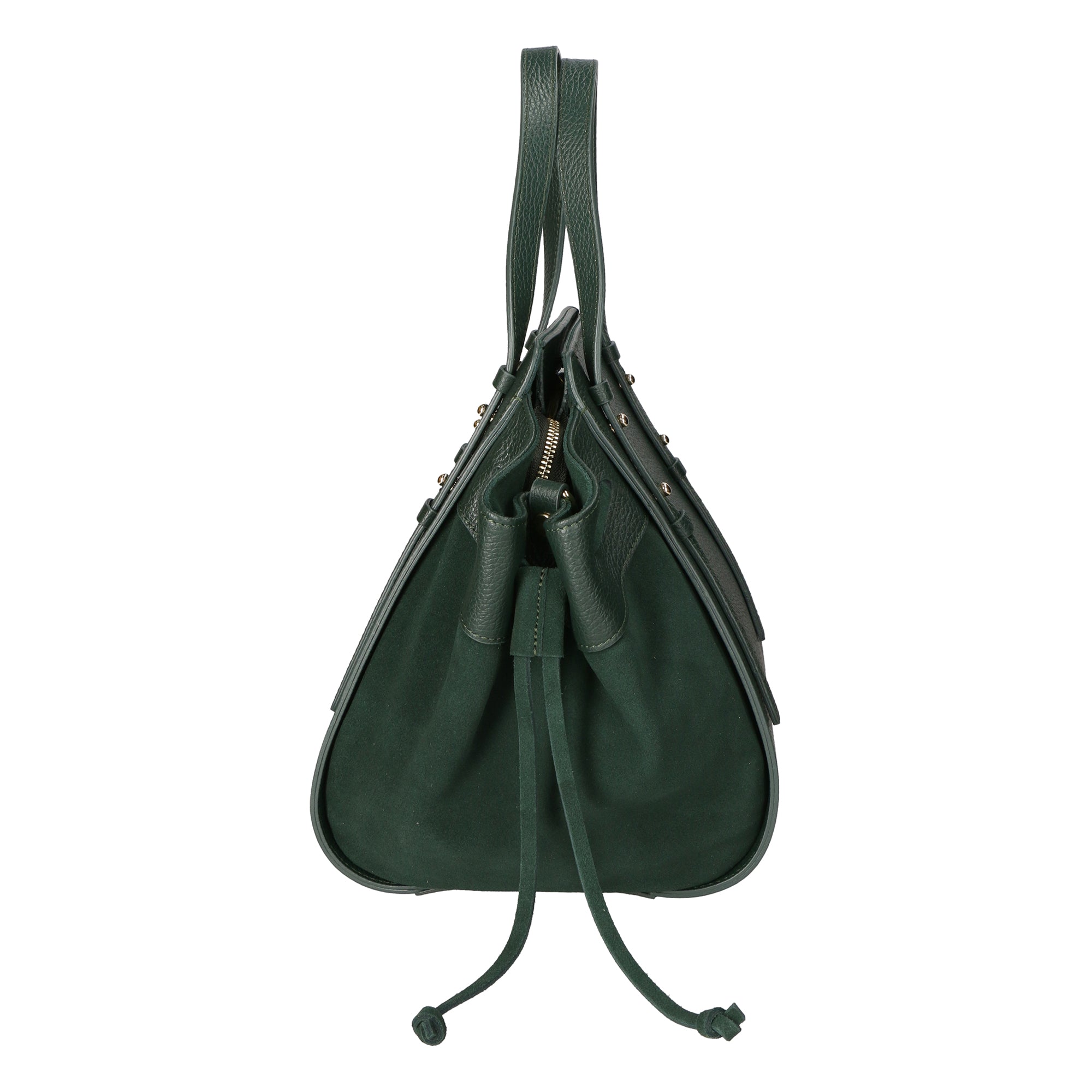 Borsa a mano da donna Vera pelle e suede MYB-8032-FW-06058 VERDE+D14 VERDE SCURO My Best Bag