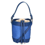 Borsa a secchiello da donna Misto pelle e tessuto MYB-05166-SS-530+S22 BLUETTE My Best Bag