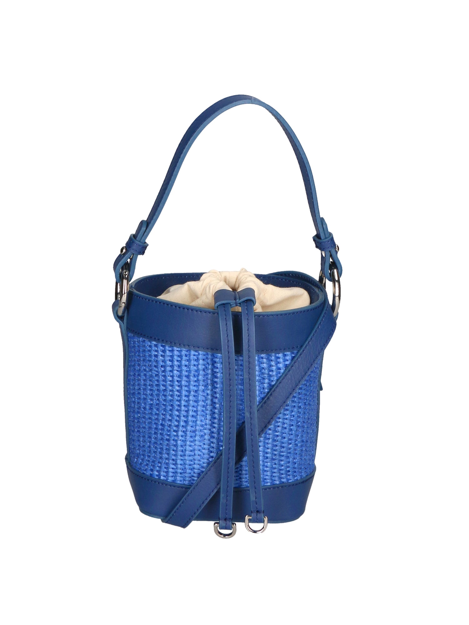 Borsa a secchiello da donna Misto pelle e tessuto MYB-05166-SS-530+S22 BLUETTE My Best Bag