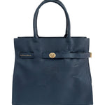 Borsa a Spalla in Pvc Blu