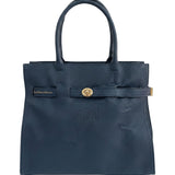 Borsa a Spalla in Pvc Blu