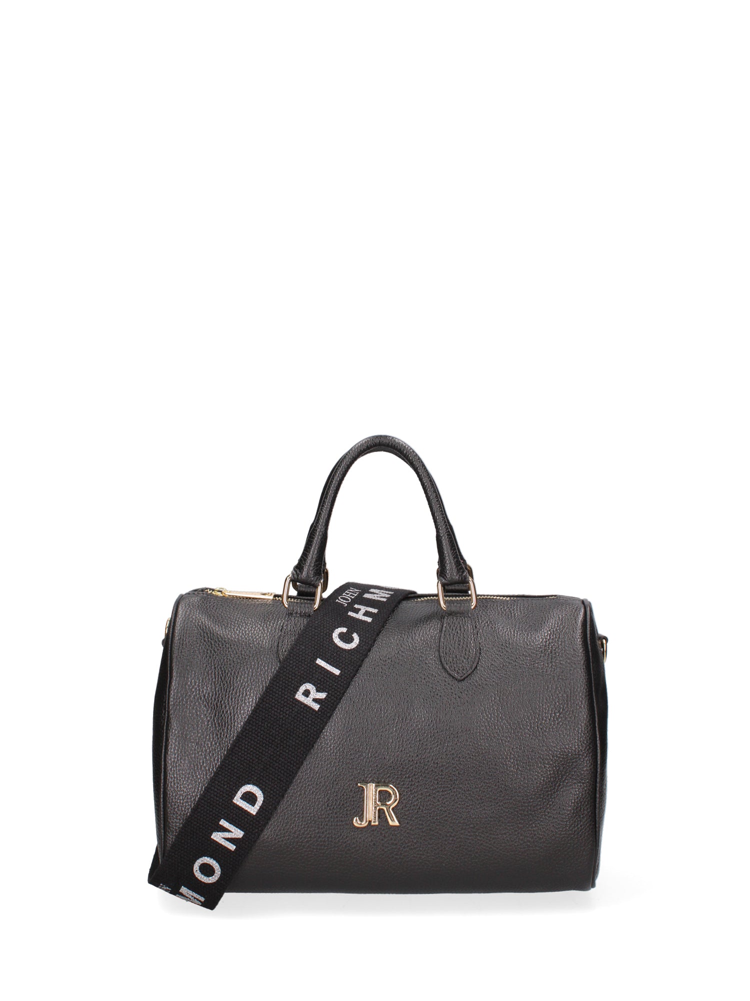 Borsa a mano da donna 100% vera pelle JR-W-1156-JRDO-BLACK + GOLD John Richmond