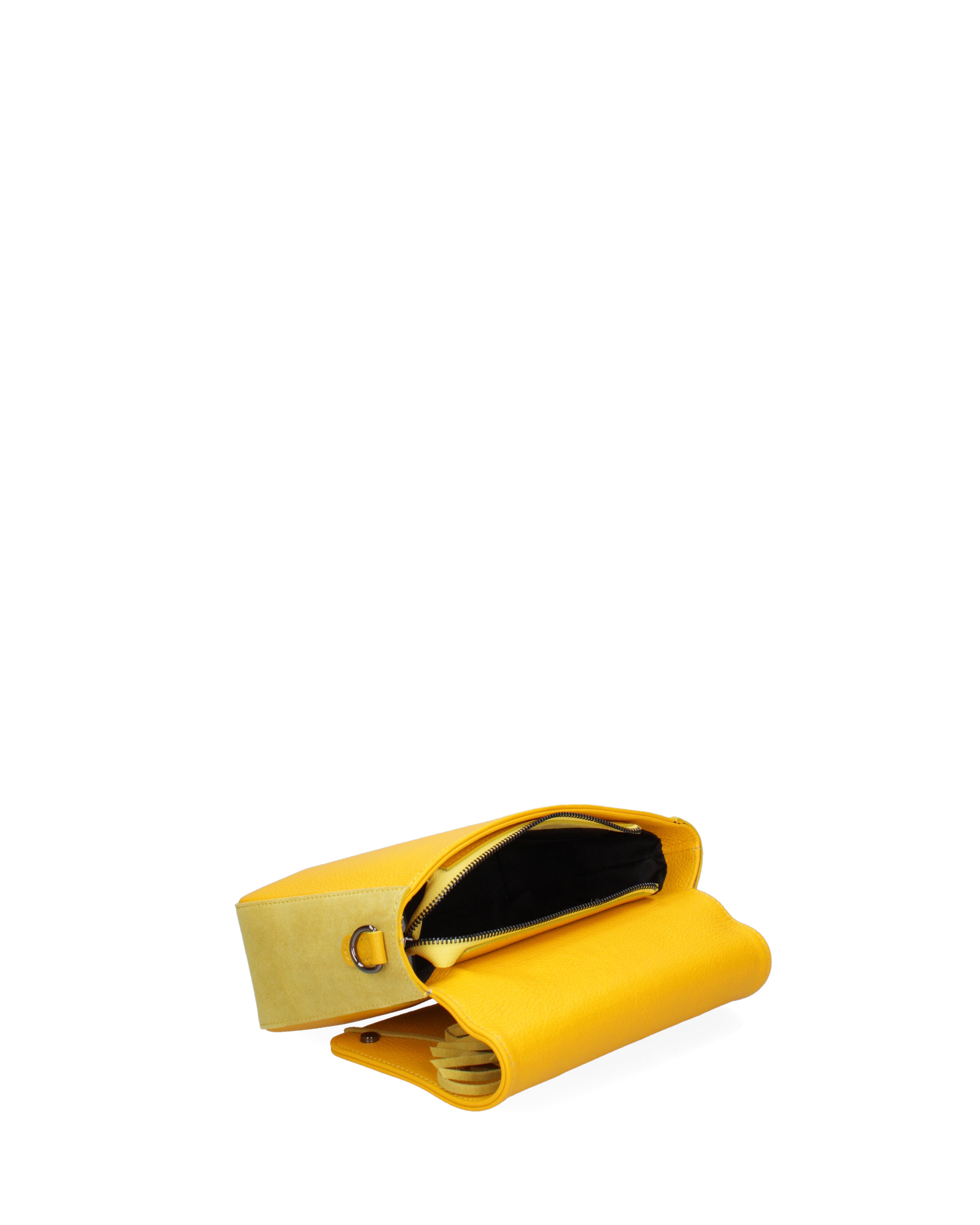 Soleada Borsa a tracolla da donna Vera pelle 8918-GIALLO Gave Lux