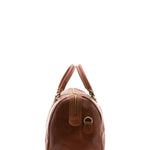 Borsa da viaggio unisex in vera pelle 100% cotone 4039-MARRONE Alessia Firenze