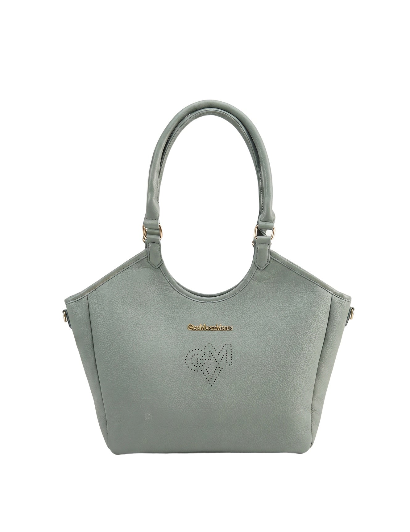 Borsa a Spalla in Pvc Verde
